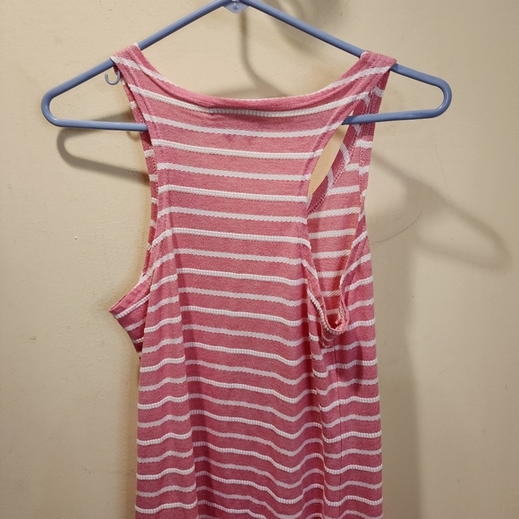 SAIL TO SABLE Jetting to Jetties Maxi Dress Pink Stripe Sleeveless Tank XS - Picture 4 of 11